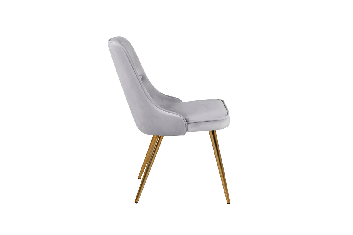 Velvet Deluxe Spisestol 2-pak Grå