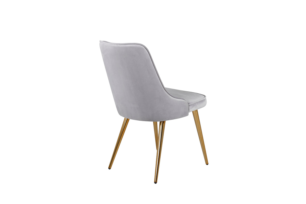 Velvet Deluxe Spisestol 2-pak Grå