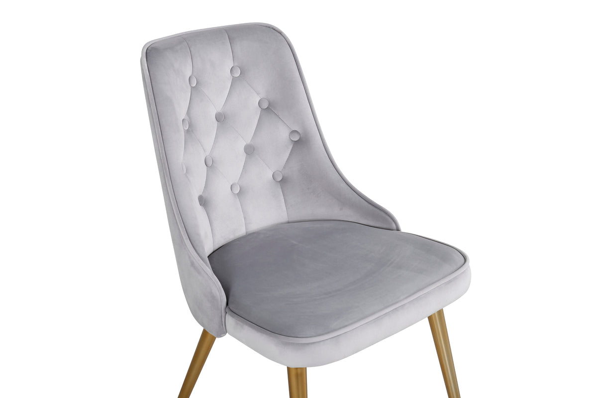 Velvet Deluxe Spisestol 2-pak Grå