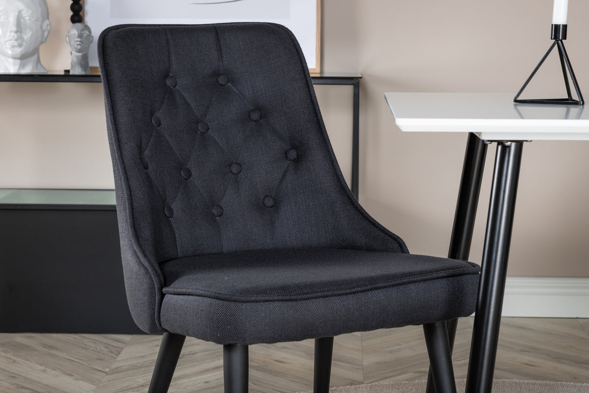 Velvet Deluxe Spisestol 2-pak Sort