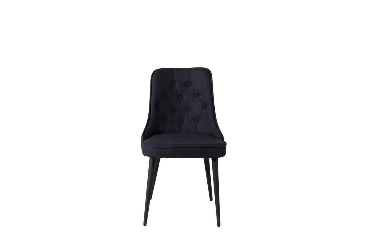 Velvet Deluxe Spisestol 2-pak Sort