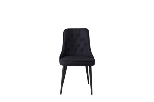 Velvet Deluxe Spisestol 2-pak Sort