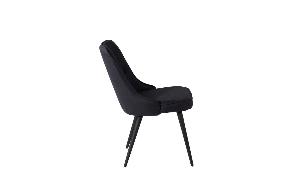 Velvet Deluxe Spisestol 2-pak Sort