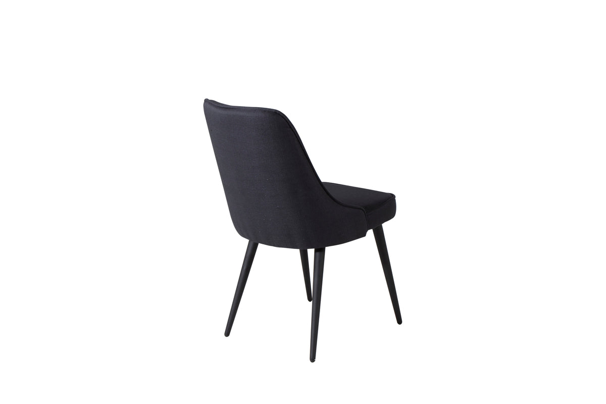Velvet Deluxe Spisestol 2-pak Sort