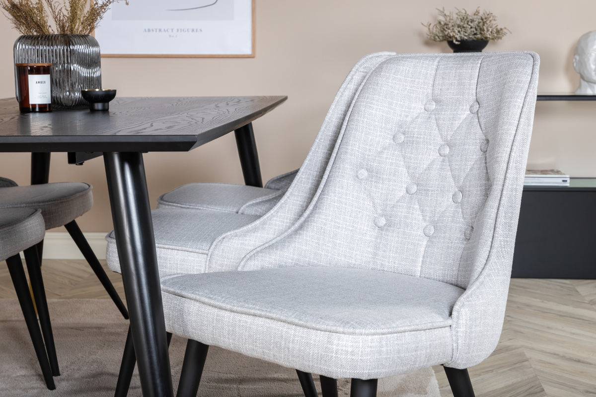 Velvet Deluxe Spisestol 2-pak Grå