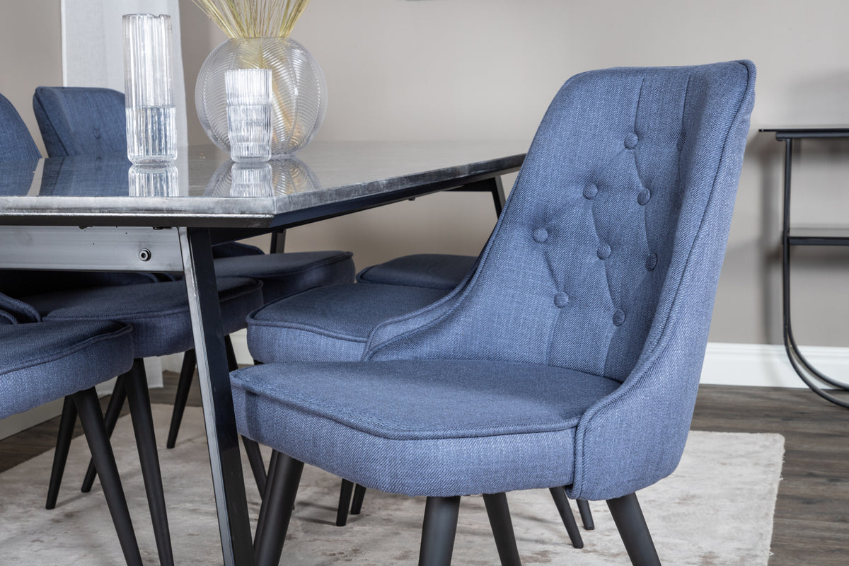Velvet Deluxe Spisestol 2-pak Blå
