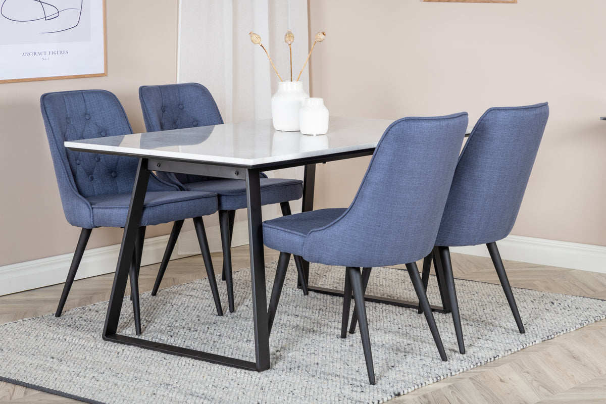 Velvet Deluxe Spisestol 2-pak Blå