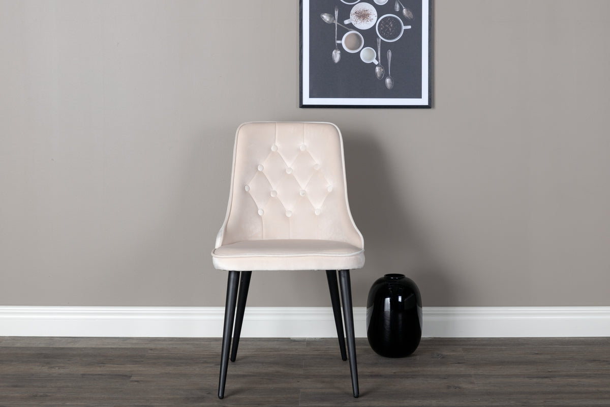 Velvet Deluxe Spisestol 2-pak Beige