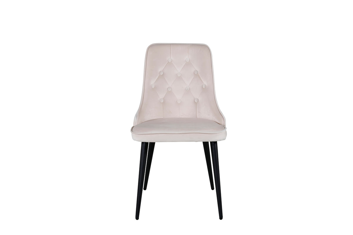Velvet Deluxe Spisestol 2-pak Beige