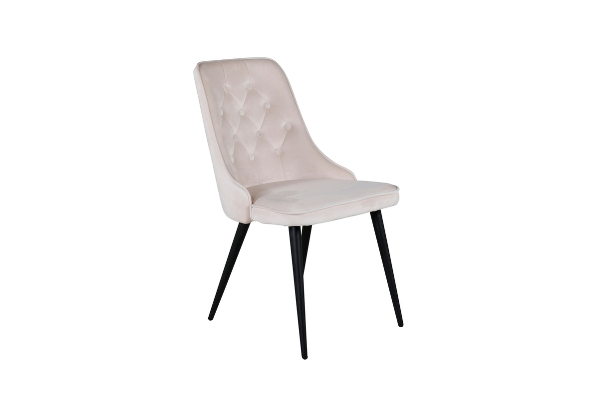 Velvet Deluxe Spisestol 2-pak Beige