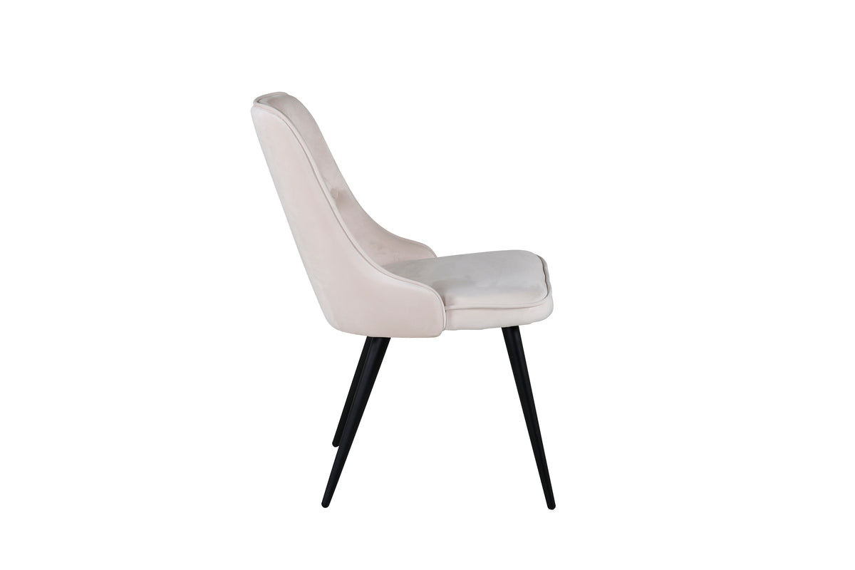 Velvet Deluxe Spisestol 2-pak Beige