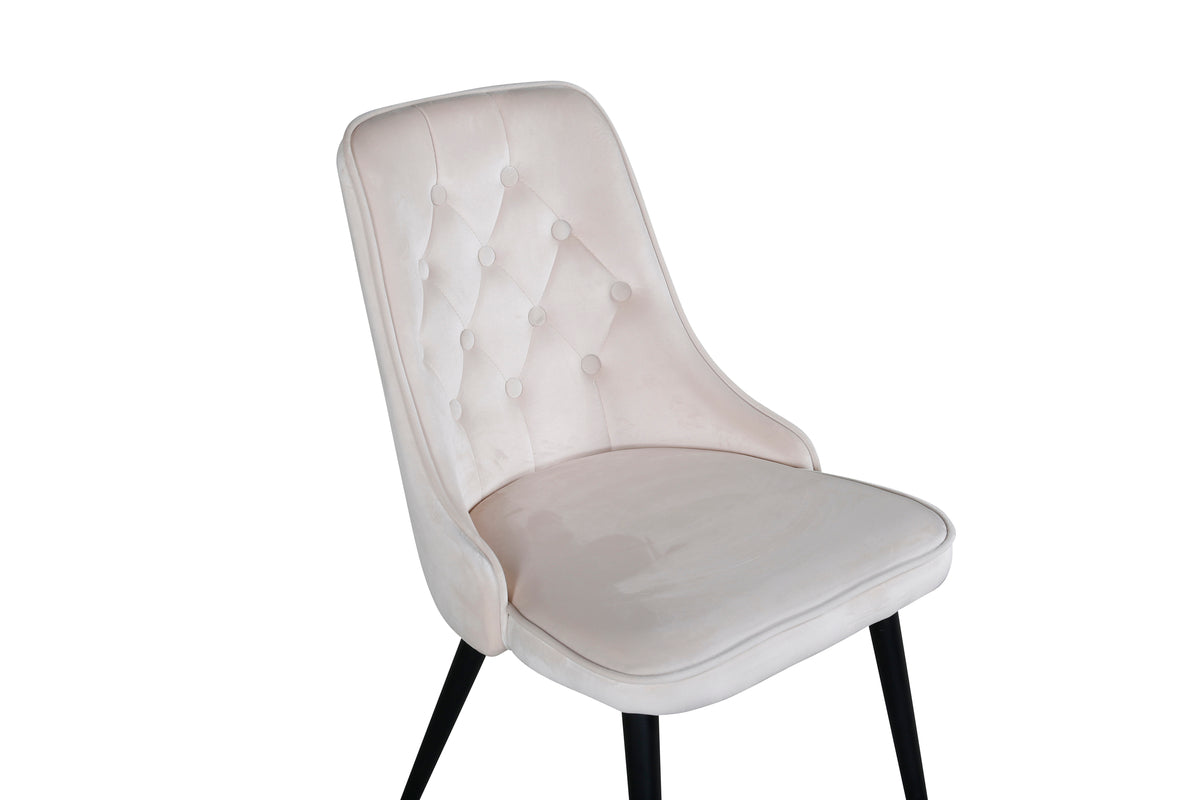 Velvet Deluxe Spisestol 2-pak Beige