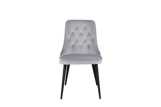 Velvet Deluxe Spisestol 2-pak Lys Grå