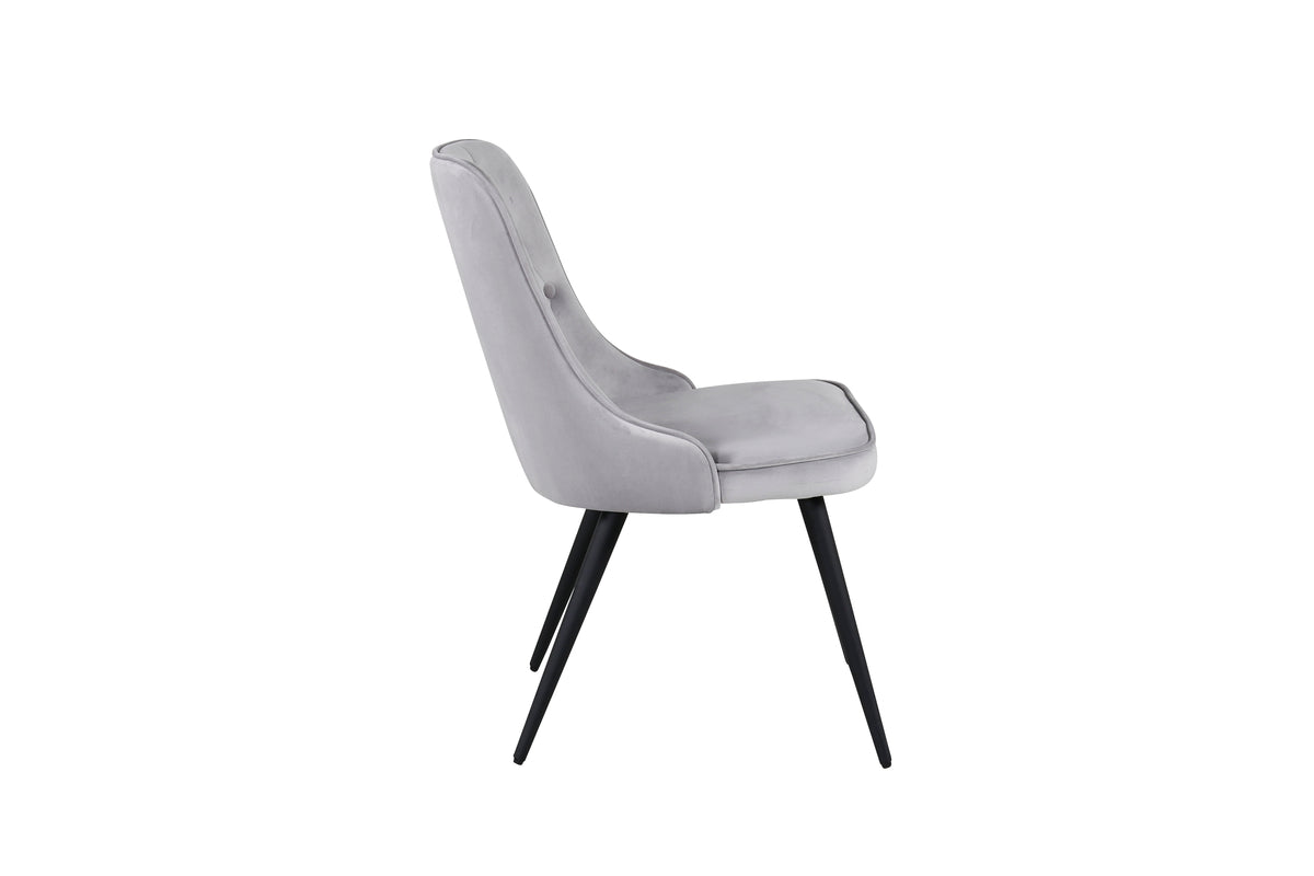 Velvet Deluxe Spisestol 2-pak Lys Grå