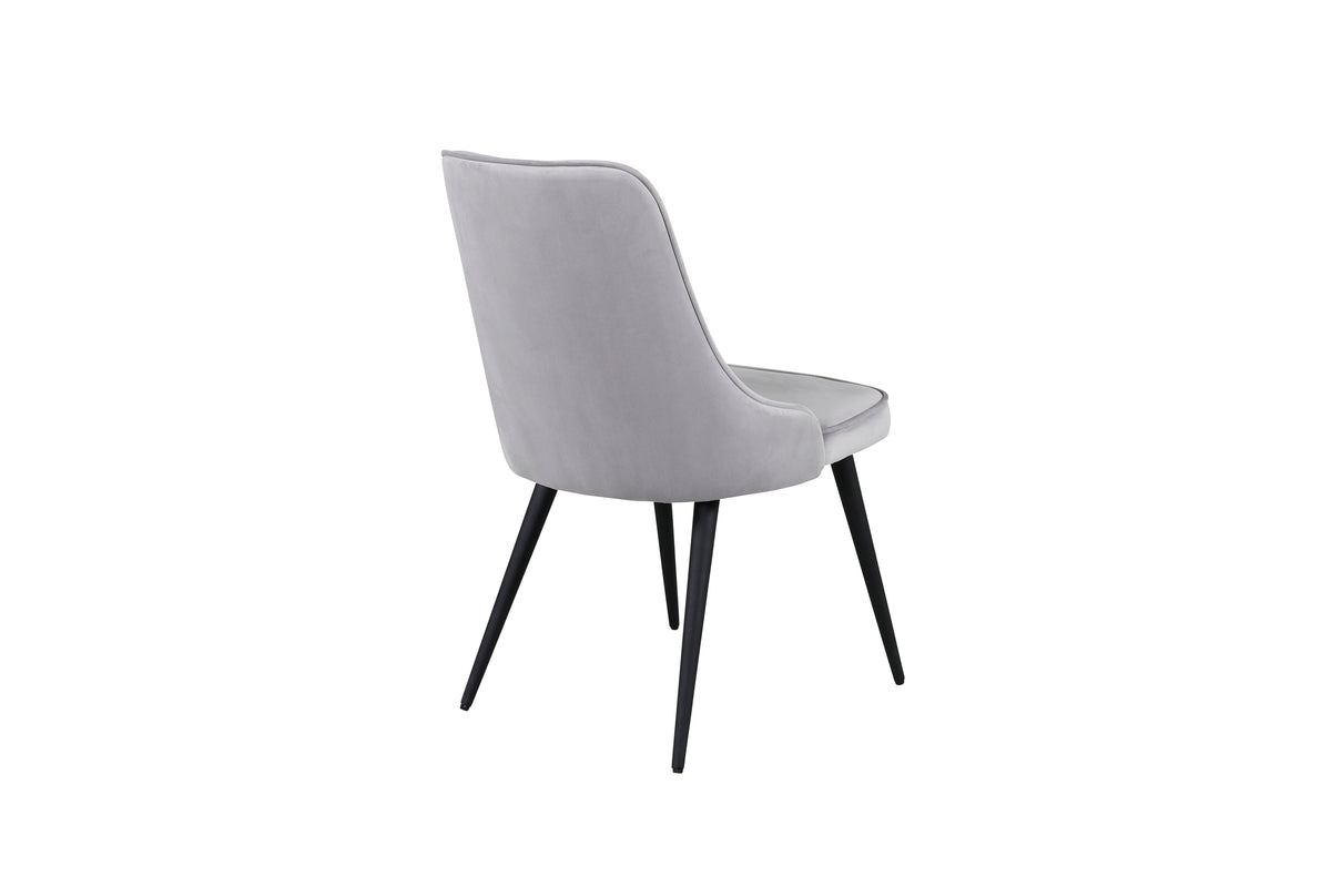 Velvet Deluxe Spisestol 2-pak Lys Grå