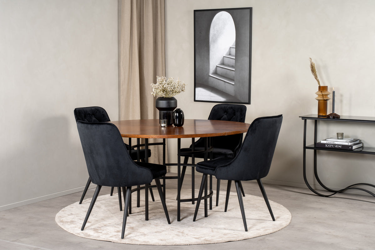 Velvet Deluxe Spisestol 2-pak Sort