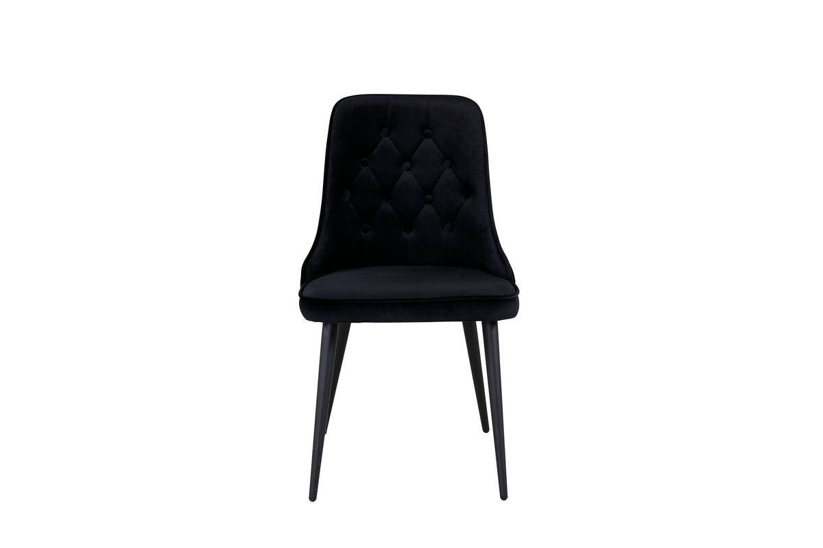 Velvet Deluxe Spisestol 2-pak Sort