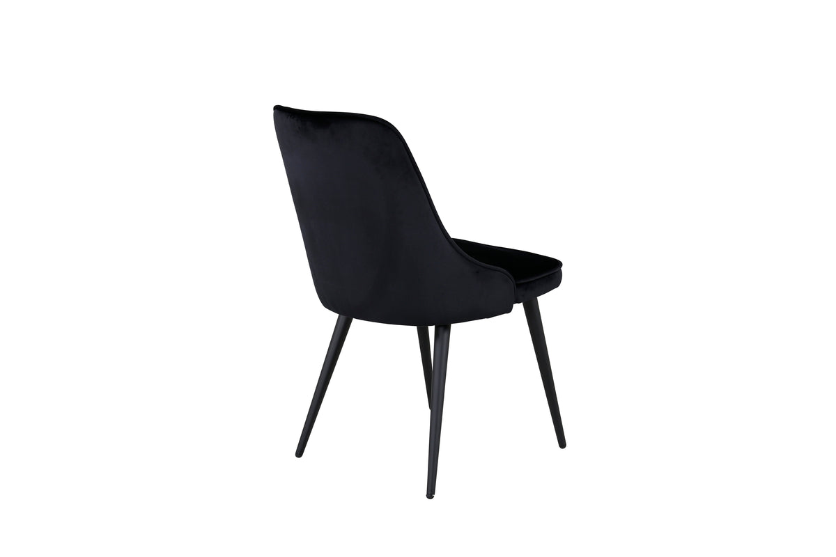 Velvet Deluxe Spisestol 2-pak Sort