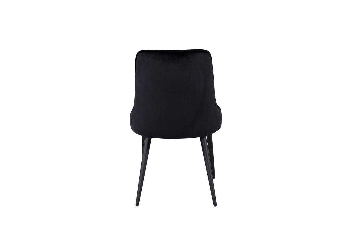 Velvet Deluxe Spisestol 2-pak Sort