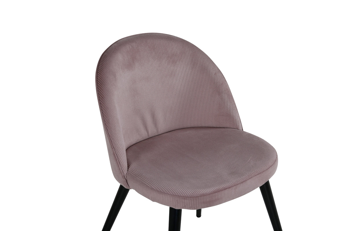 Velvet Spisestol 2-pak Støvet Rosa