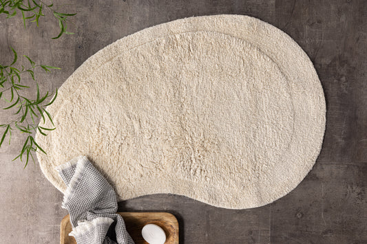 Oval tæppe 85 x 60 Beige