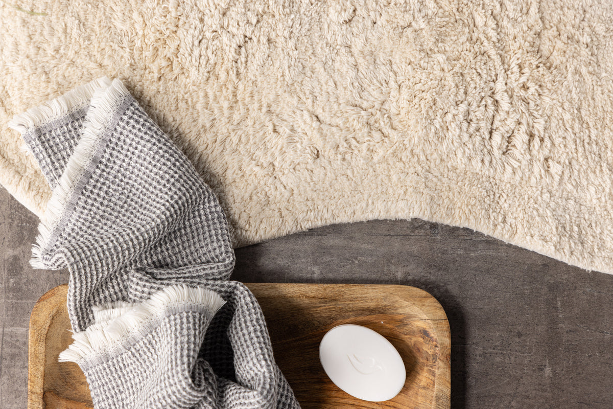Elvis Oval Tæppe 85 x 60 Beige