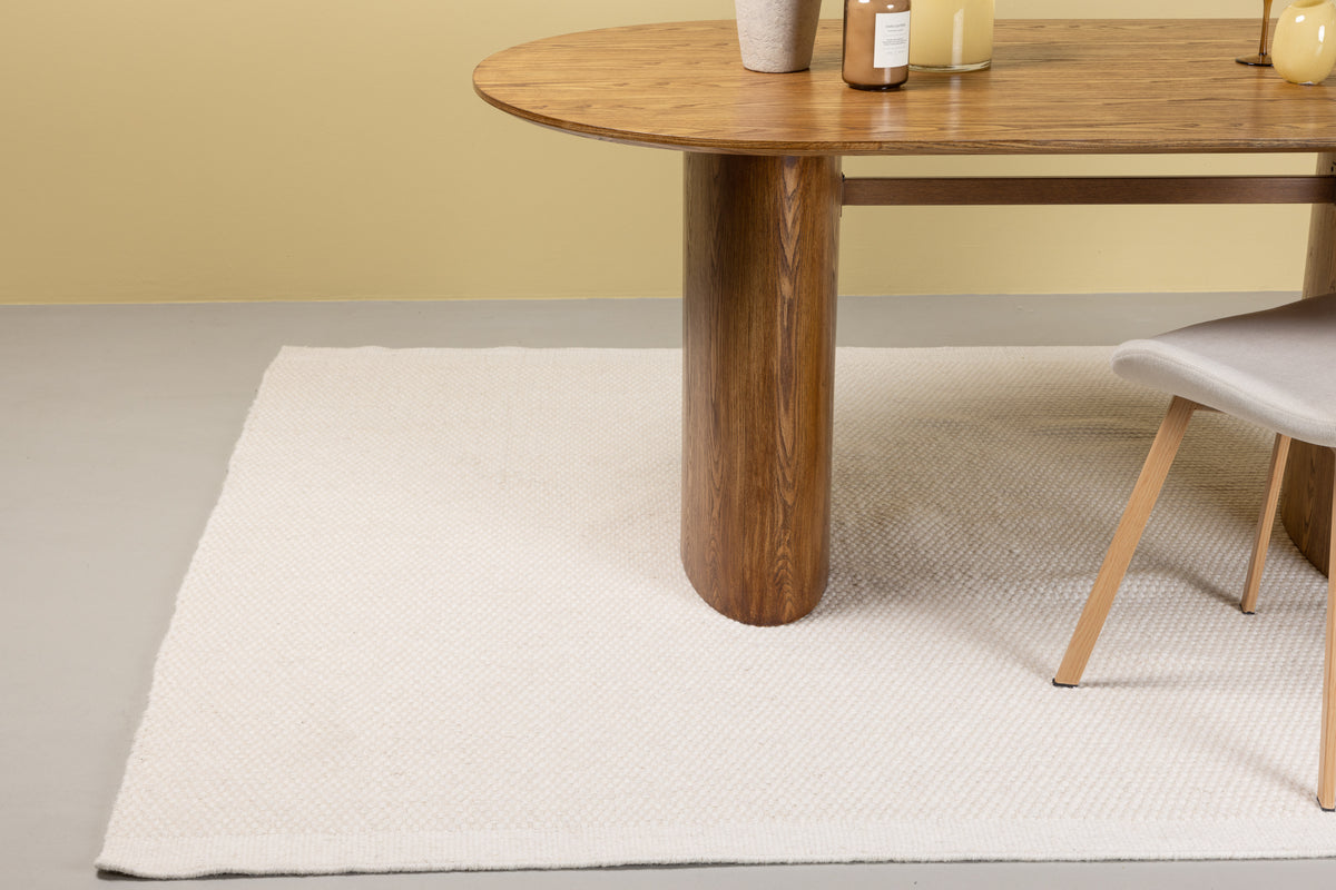 Vilma rektangulært tæppe 230 x 160 offwhite