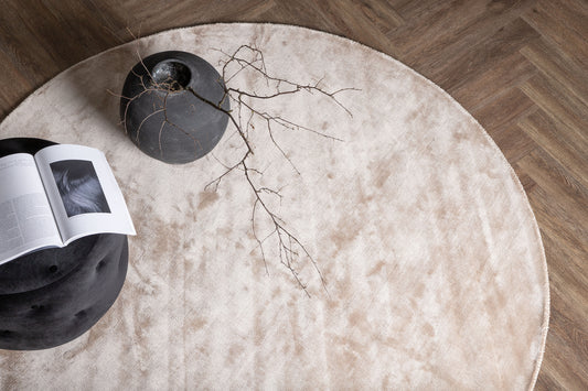 Rundt tæppe 200 Beige