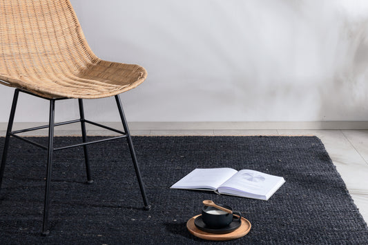 Rektangulært tæppe 240 x 170 Sort