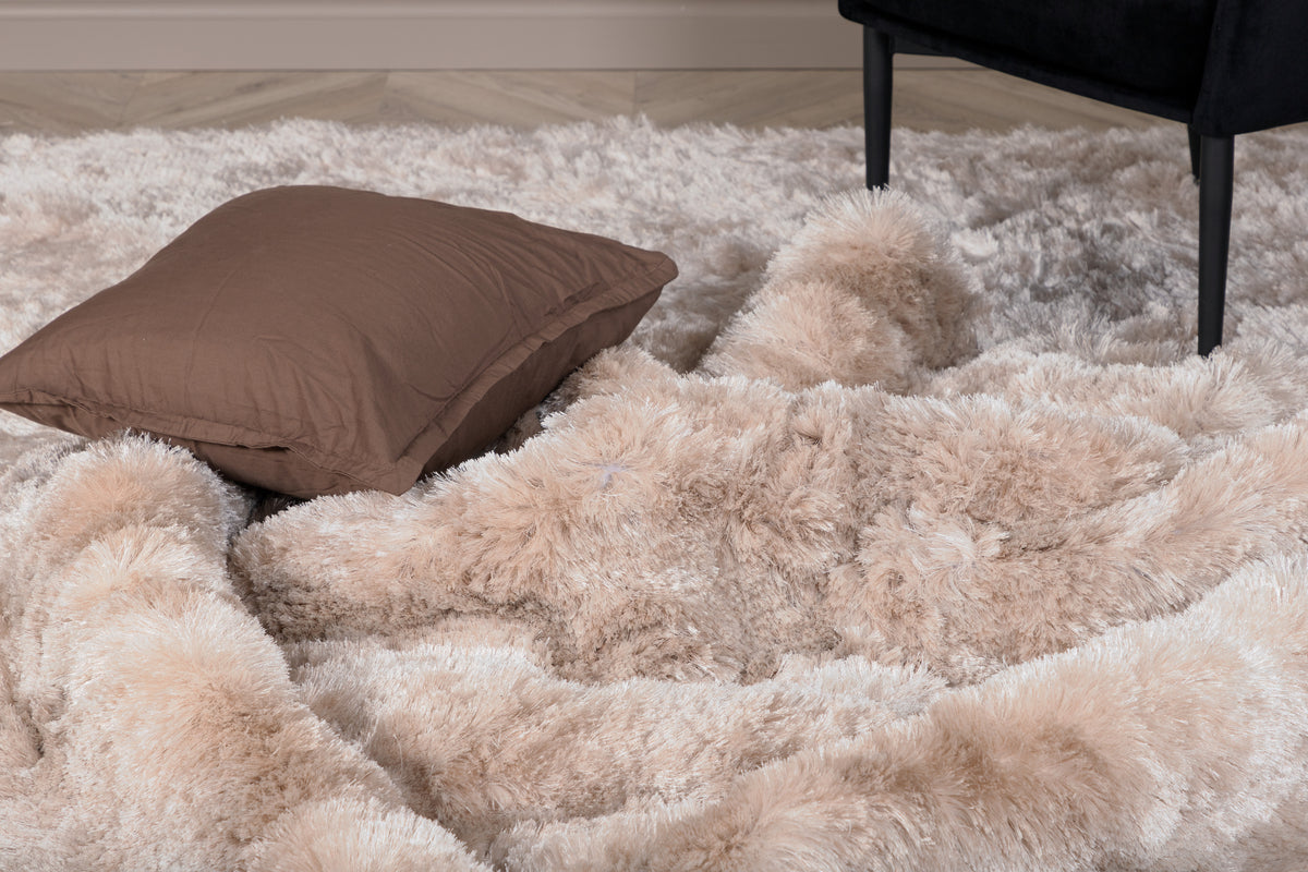 Shiva Rektangulært Tæppe 240 x 170 Beige