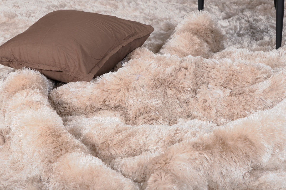 Shiva Rektangulært Tæppe 240 x 170 Beige