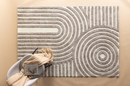 Rektangulært tæppe 290 x 200 Grå