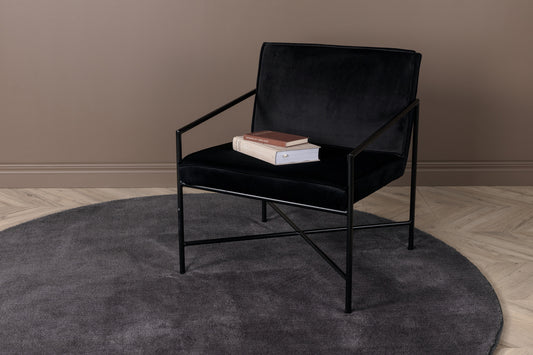 Rundt tæppe 200 Mørkegrå