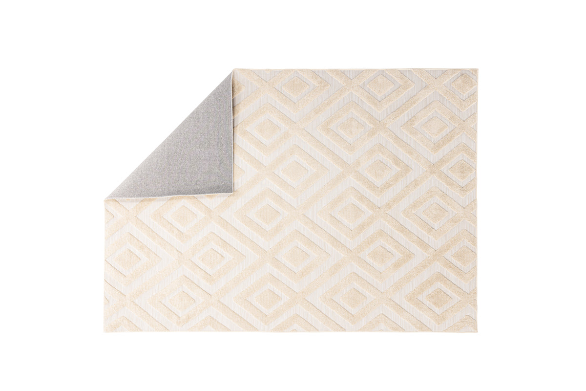 Pia Rektangulært Tæppe 230 x 160 Beige