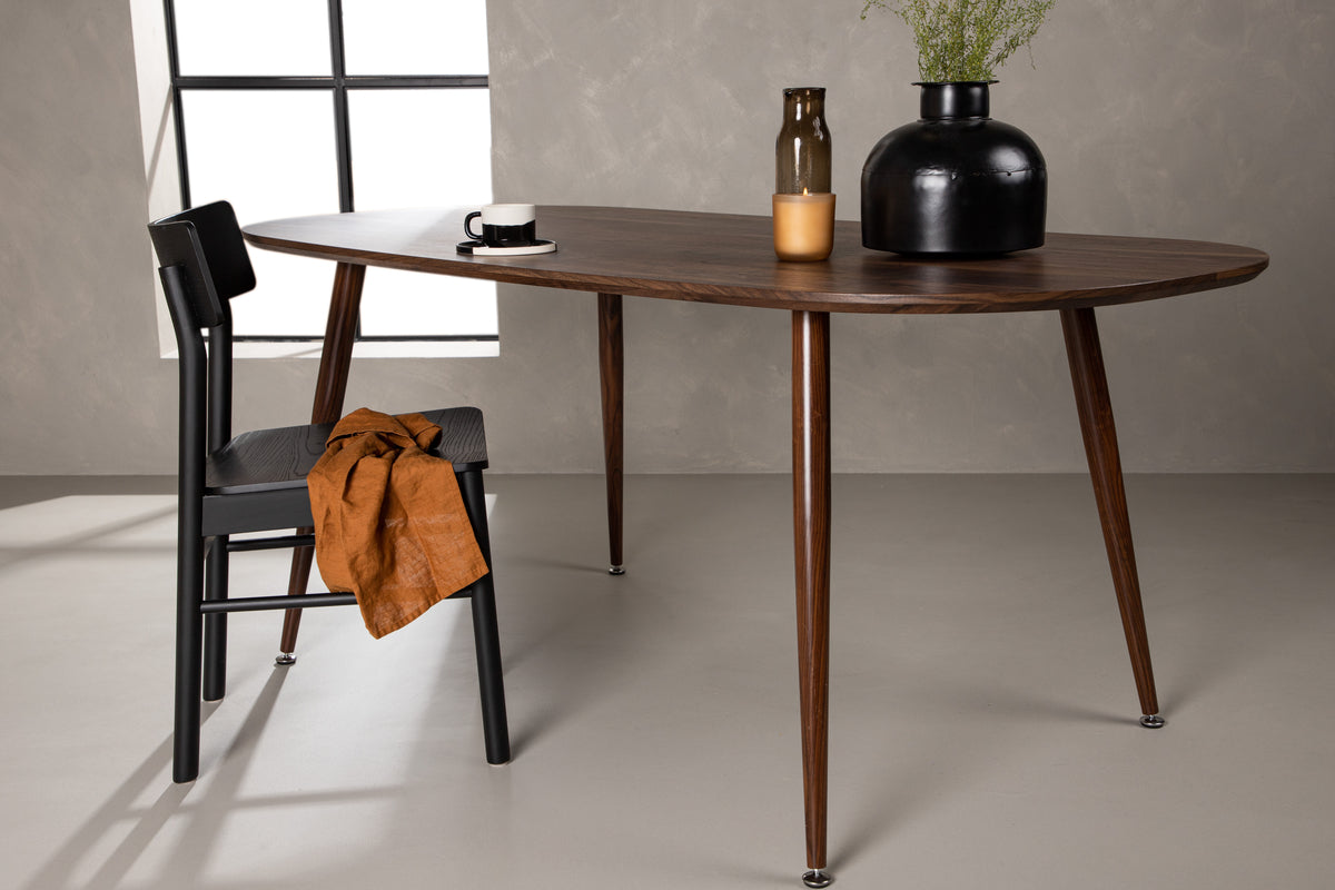 Sanford Ovalt Spisebord 180 x 90 Mørkebrun