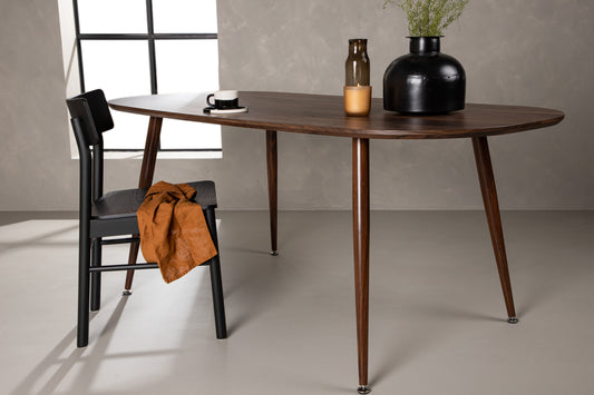 Sanford Ovalt Spisebord 180 x 90 Mørkebrun