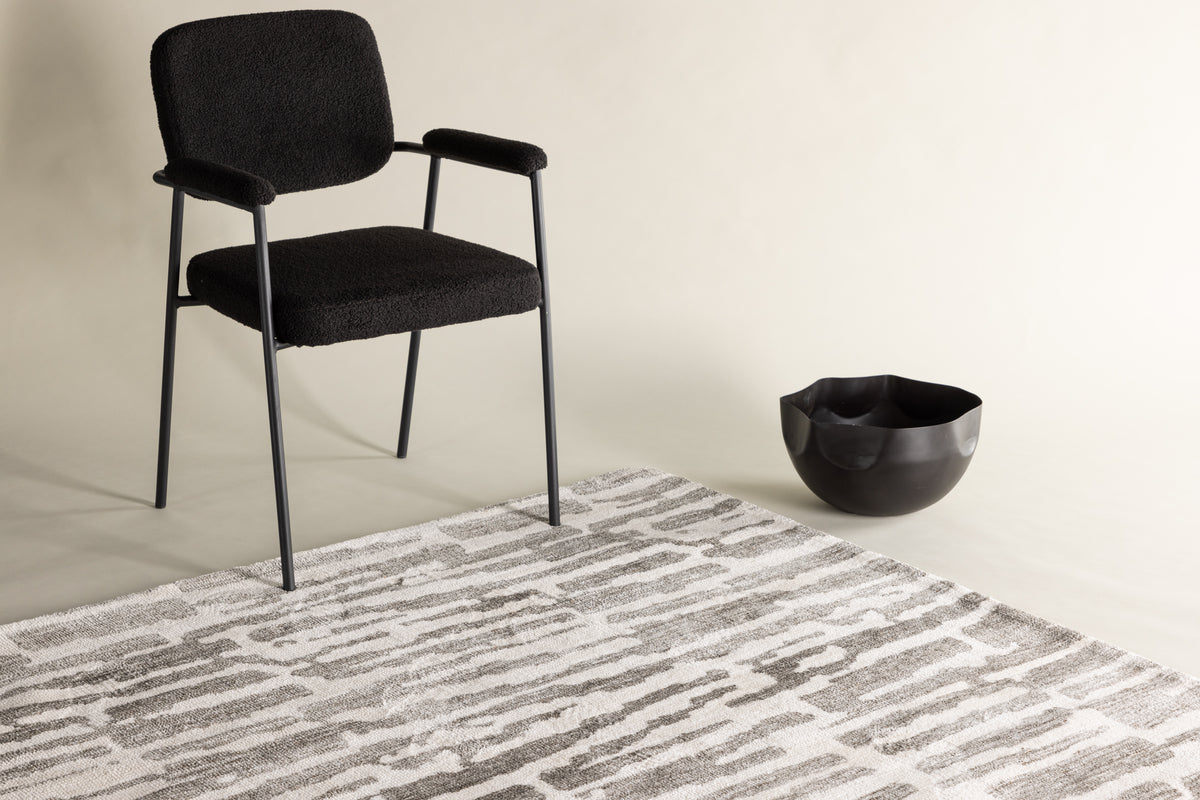 Milos Rektangulært Tæppe 230 x 160 Grå