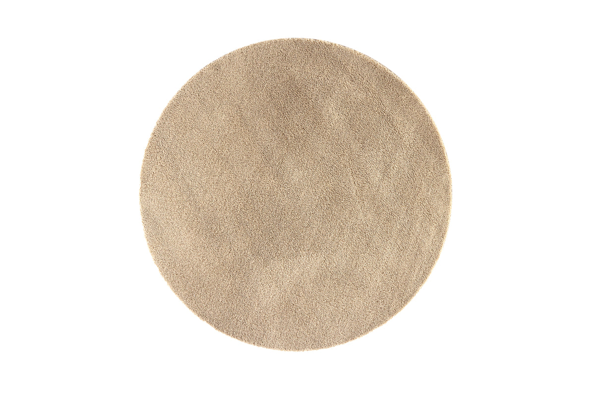 Teddy Rundt Tæppe ⌀200 Beige