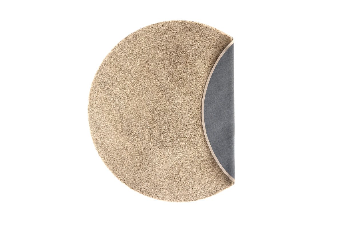Teddy Rundt Tæppe ⌀200 Beige
