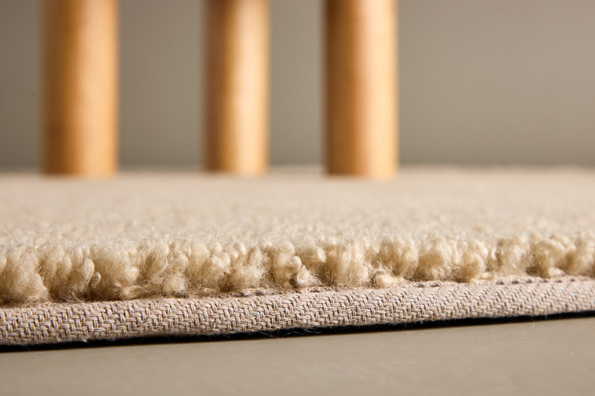 Teddy Rundt Tæppe ⌀200 Beige