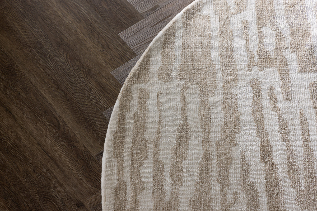 Milos Rundt Tæppe ⌀200 Beige