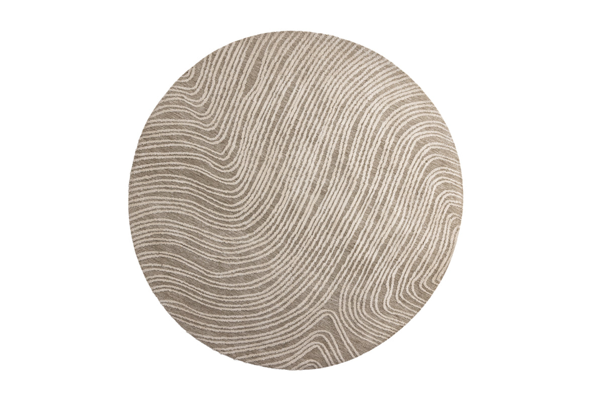 Melle Rundt Tæppe ⌀200 Beige