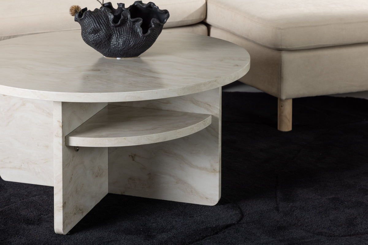 Ålesund Sofa Table ⌀85 Beige