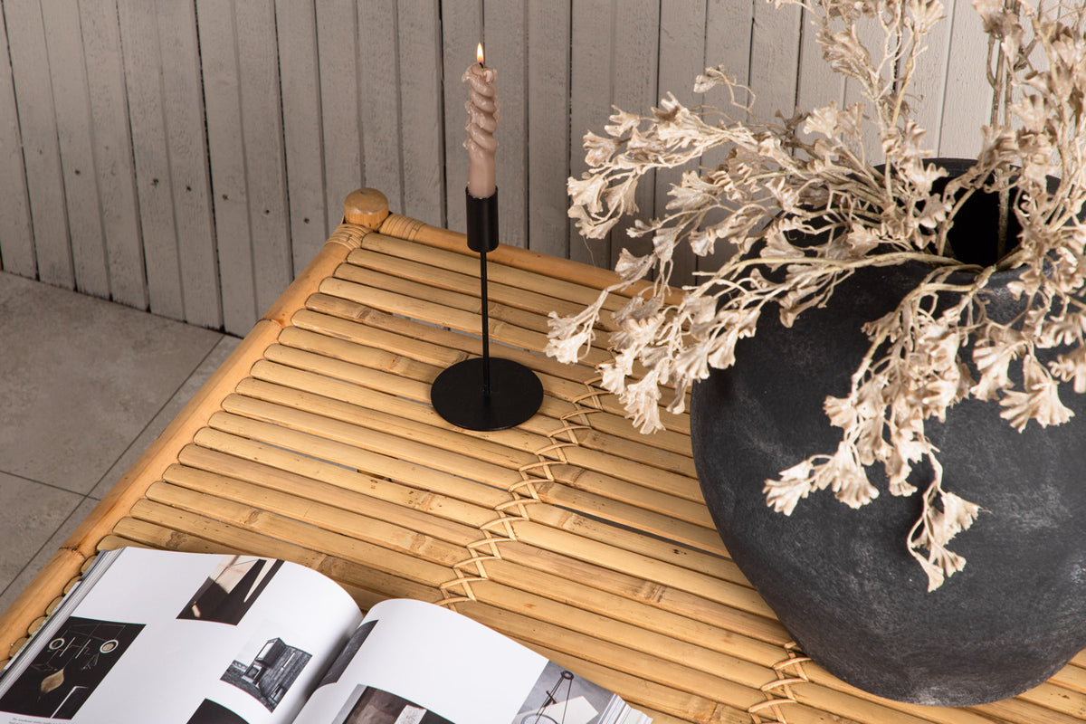 Cane Sofabord 90 x 90 Natur