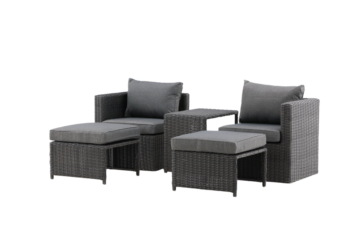 Quad Lounge Sæt Sort