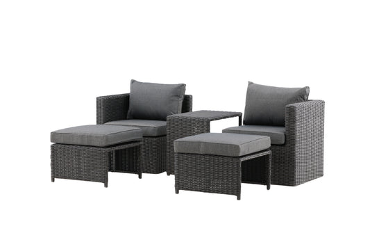 Quad Lounge Sæt Sort