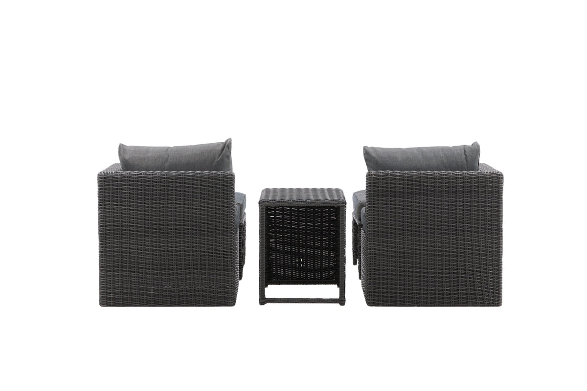 Quad Lounge Sæt Sort