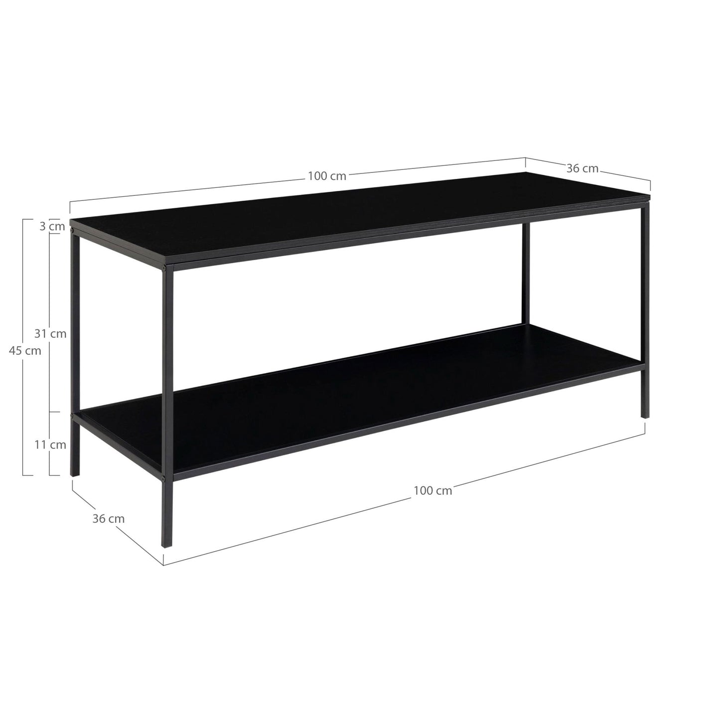 Vita TV-bænk