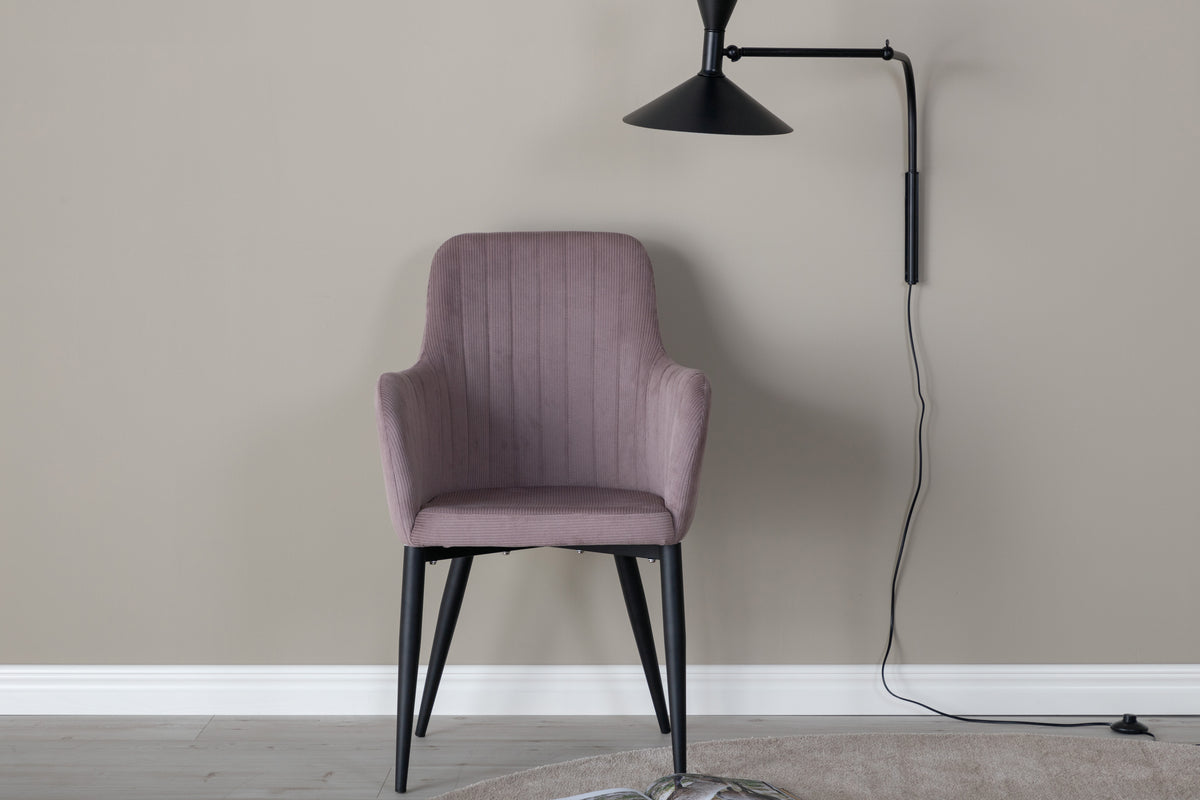 Comfort Spisebordsstol 2-pak Støvet Rosa