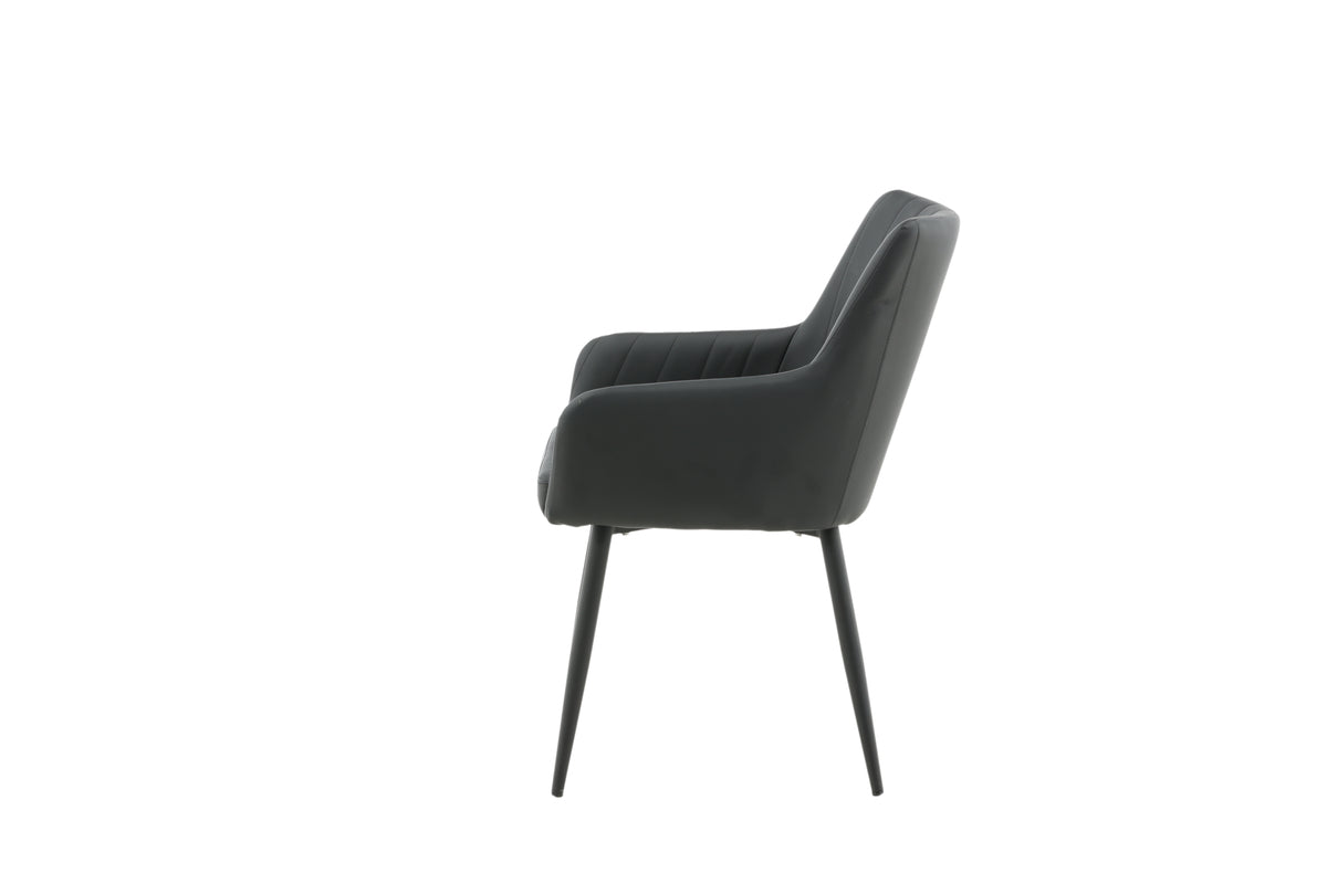 Comfort Spisebordsstol 2-pak Sort